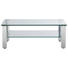 COUCHTISCH rechteckig Chromfarben - Chromfarben, Design, Glas/Kunststoff (120/80/43cm)