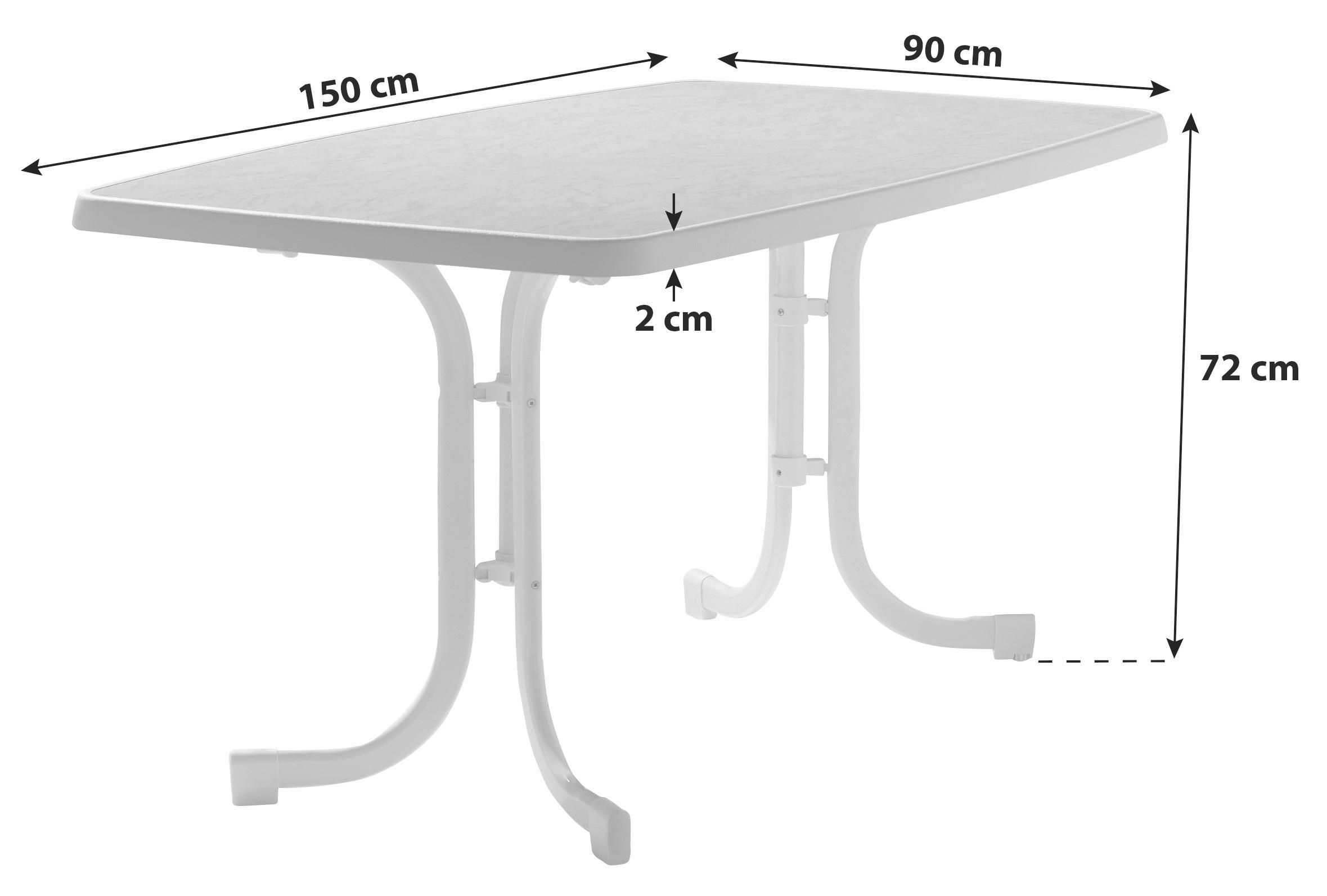 GARTENTISCH 150/90/72 cm Holzwerkstoff rechteckig  - Anthrazit/Graphitfarben, MODERN, Holzwerkstoff/Metall (150/90/72cm) - Sieger