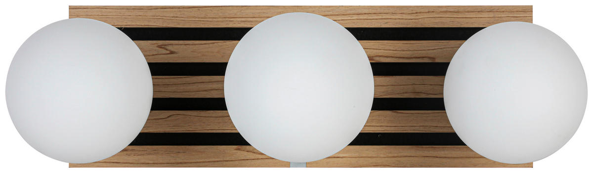 HÄNGELEUCHTE 60/18,5/35 cm   - Eichefarben/Schwarz, Trend, Glas/Holzwerkstoff (60/18,5/35cm) - Collet's Monde