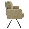 SITZBANK 180/93/67 cm Cord Olivgrün  - Schwarz/Olivgrün, Design, Textil/Metall (180/93/67cm) - Novel