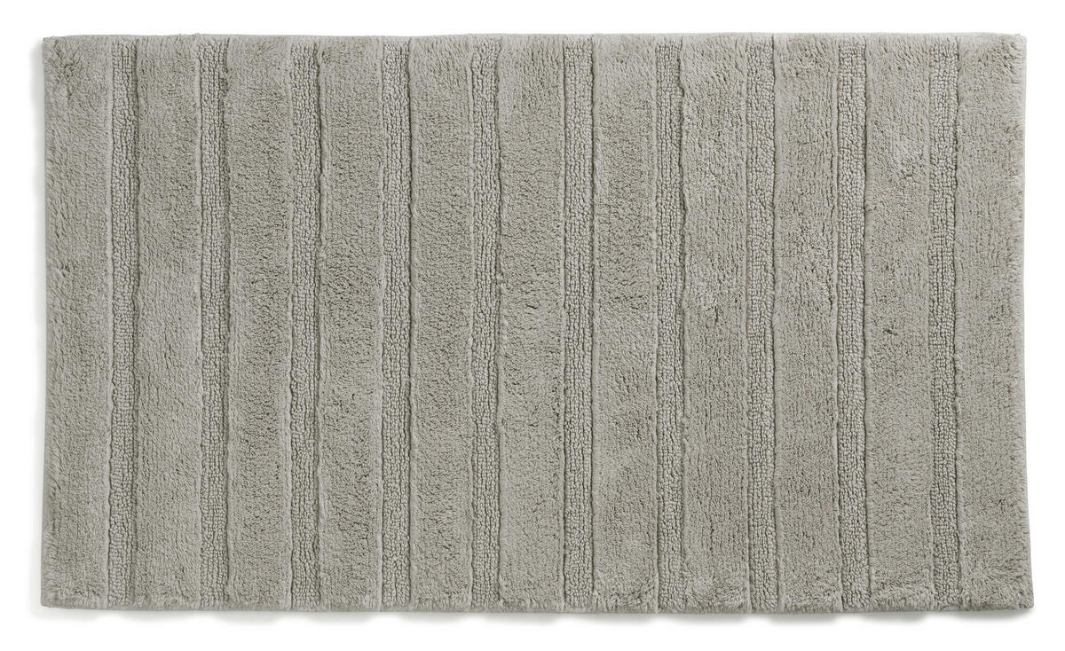 BADEMATTE Grau  - Grau, KONVENTIONELL, Textil (120/70/1,6cm) - Kela