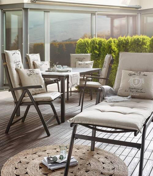 GARTENHOCKERAUFLAGE   50/7/50 cm  - Naturfarben, Design, Textil (50/7/50cm)