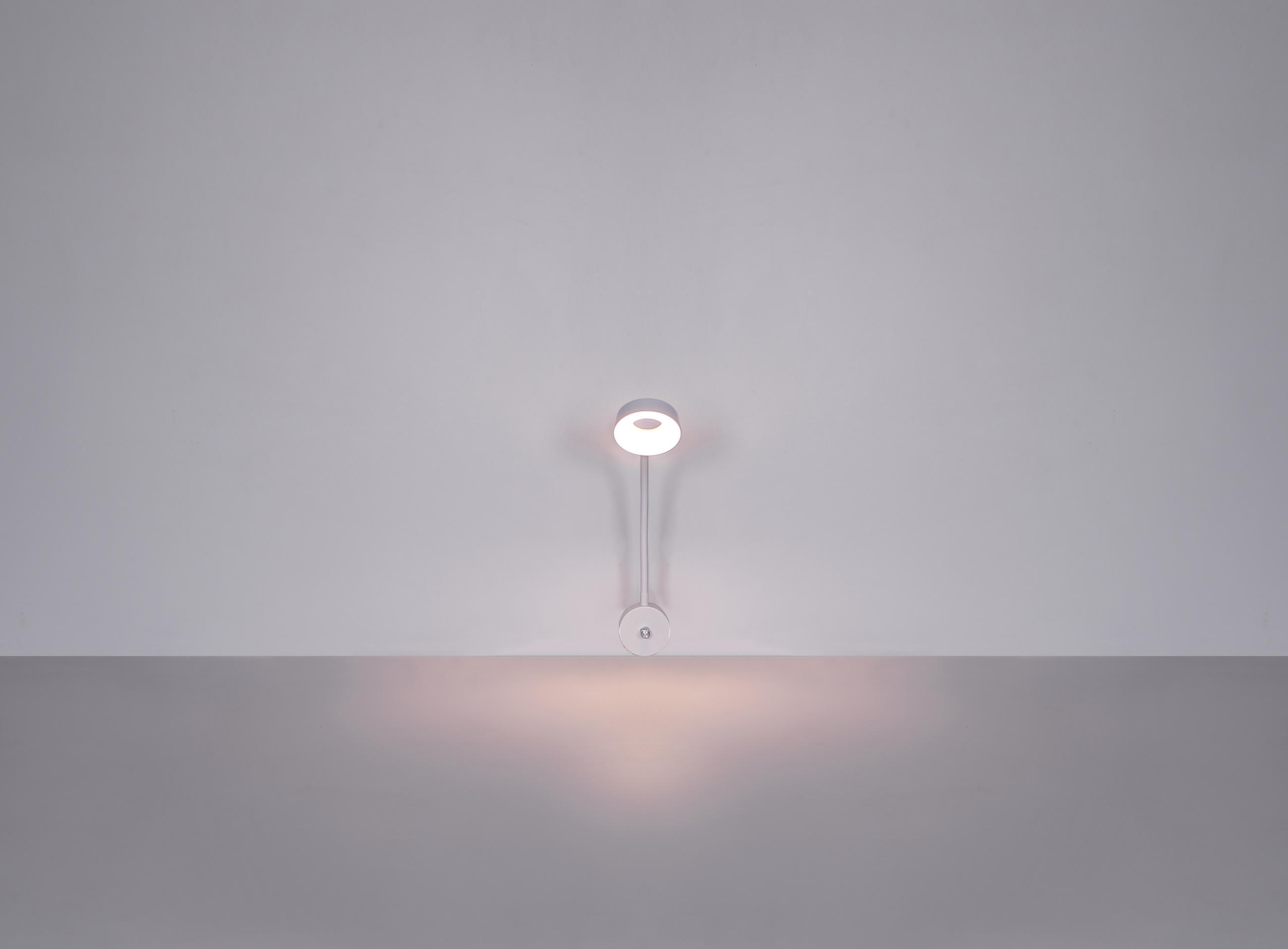 LED-WANDLEUCHTE Lehovo 15/45,5 cm   - Weiß, Design, Kunststoff/Metall (15/45,5cm) - Globo