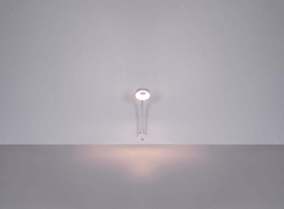 LED-WANDLEUCHTE - Weiss, Design, Kunststoff/Metall (15/45,5cm) - Globo