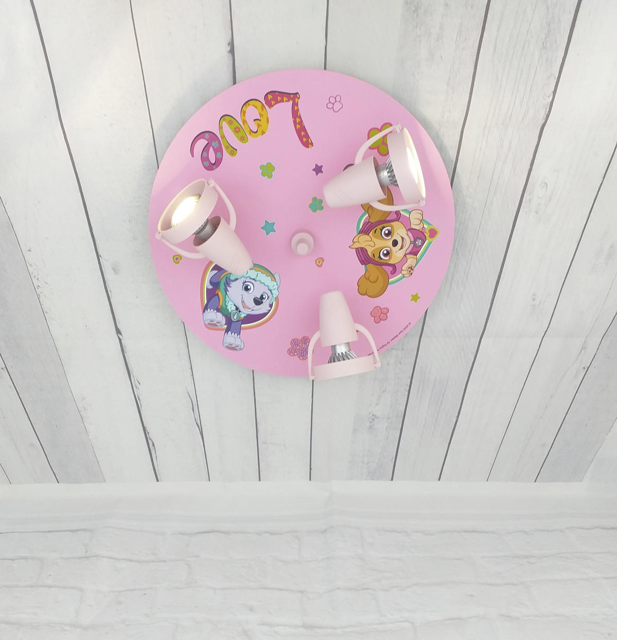 DĚTSKÉ STROPNÍ SVÍTIDLO, 35/15 cm  - růžová/vícebarevná, Basics, kompozitní dřevo/plast (35/15cm)