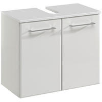 WASCHBECKENUNTERSCHRANK 60/53/33 cm  - Chromfarben/Weiß Hochglanz, Basics, Holzwerkstoff/Metall (60/53/33cm) - Pelipal