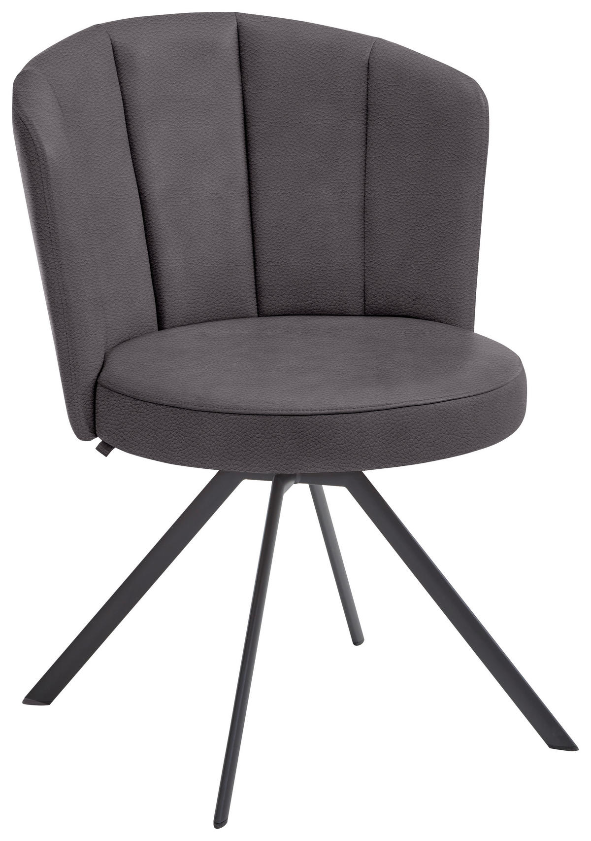 STUHL drehbar Mikrofaser Anthrazit  - Anthrazit, Design, Textil/Metall (62/83/64cm) - Venjakob