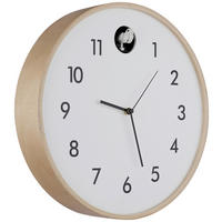 WANDUHR Naturfarben, Schwarz, Weiß  - Schwarz/Naturfarben, LIFESTYLE, Holz/Holzwerkstoff (31,5cm) - Novel