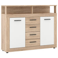 KOMMODE  in 119,5/96,8/32 cm  - Schwarz/Weiß, Design, Holzwerkstoff/Kunststoff (119,5/96,8/32cm) - MID.YOU