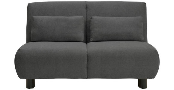 SCHLAFSOFA Flachgewebe Dunkelgrau  - Dunkelgrau/Schwarz, KONVENTIONELL, Textil/Metall (150/85/100cm) - Carryhome