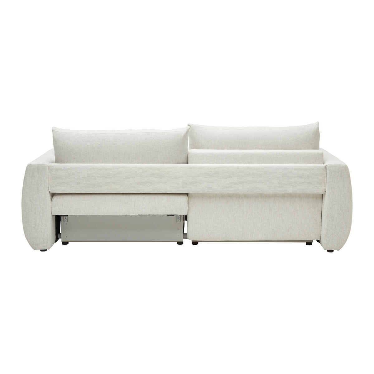 SCHLAFSOFA in Chenille, Jacquard Creme  - Beige/Creme, Kunststoff/Textil (245/74-90/104cm) - MID.YOU