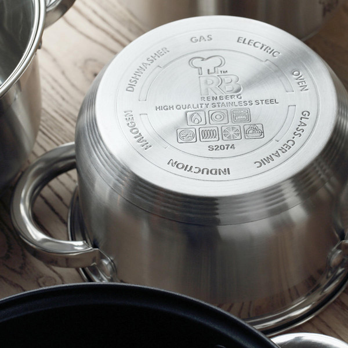 KOCHTOPFSET RENBERG ALEXANDER 7-teilig  - Silberfarben, Basics, Glas/Metall (16cm)