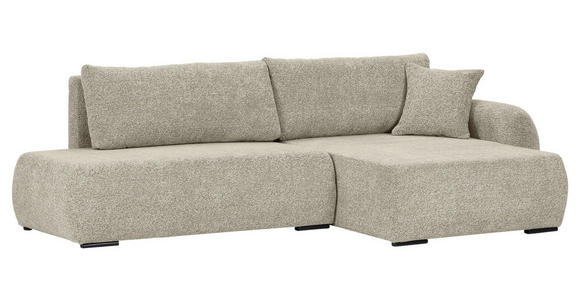 ECKSOFA Mintgrün Flachgewebe Zierkissen, Rückenkissen, Bettkasten, Schlaffunktion, Rücken echt, Liegefläche im Originalstoff  - Schwarz/Mintgrün, KONVENTIONELL, Kunststoff/Textil (260/145cm) - Carryhome