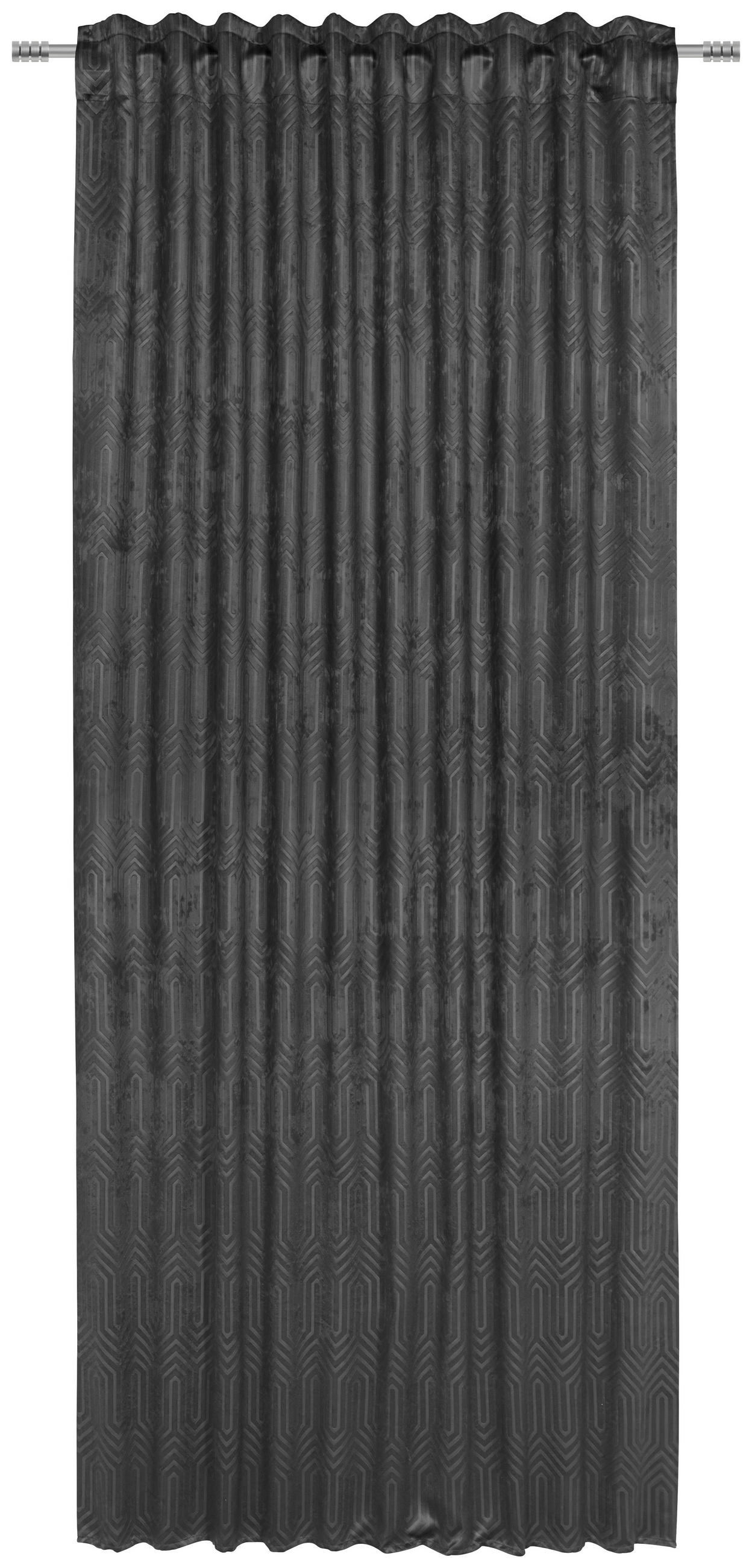 Vorhang Mit Schlaufen Und Band Bianca 140x245 Cm Anthrazit