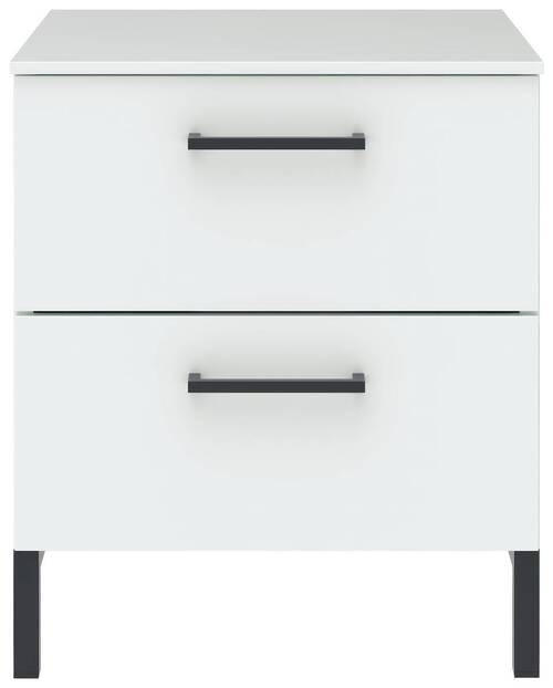 NACHTSCHRANK 42/51/41 cm  - Schwarz/Weiß, Design, Holzwerkstoff/Metall (42/51/41cm) - Novel