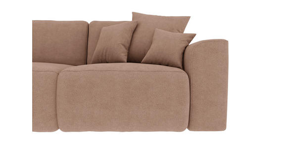 ECKSOFA in Lederlook Cappuccino  - Chromfarben/Cappuccino, KONVENTIONELL, Kunststoff/Textil (195/293cm) - Carryhome