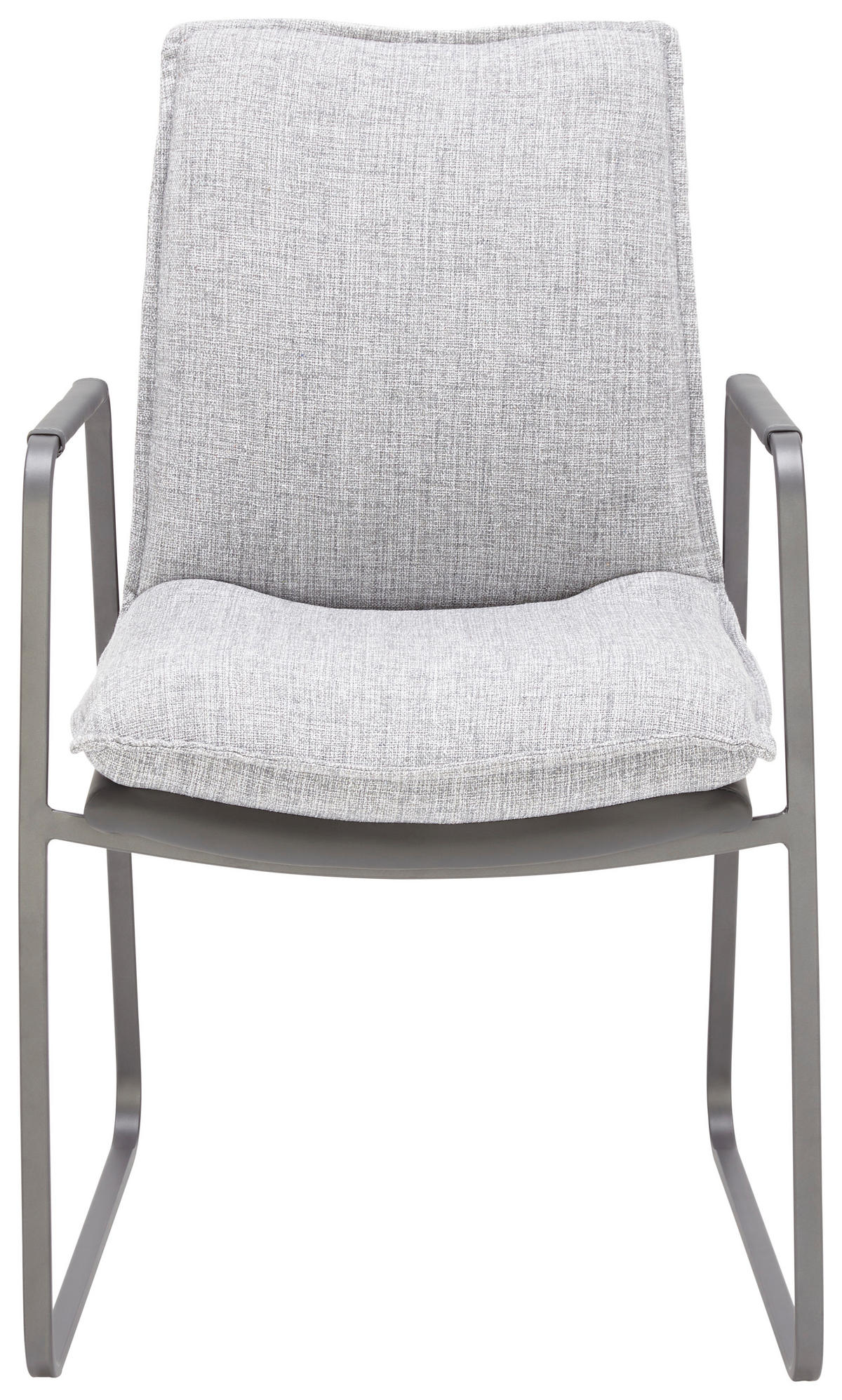 STOLICA SA RUKONASLONOM  siva, svetlosiva       - siva/svetlosiva, Dizajnerski, metal/tekstil (66/87/51,50cm) - Novel