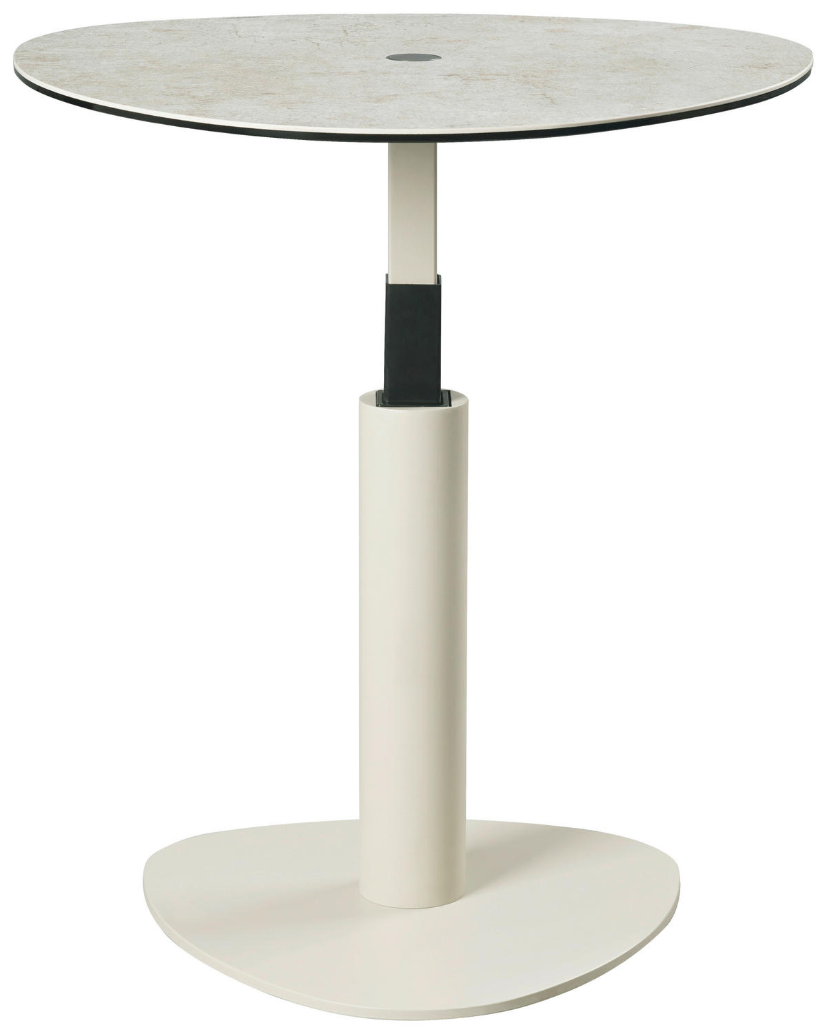KONFERENČNÝ STOLÍK, sivá, taupe, kov, sklo, keramika, 58/58/46-64 cm - sivá/taupe, Design, kov/sklo (58/58/46-64cm) - Emilio Belluti