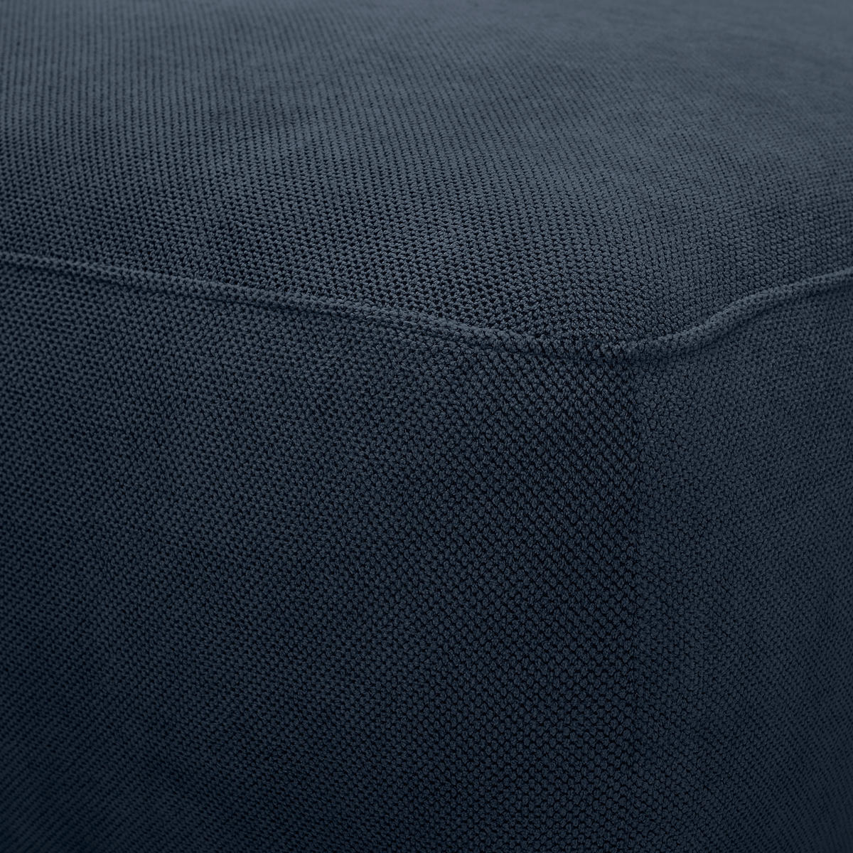 ECKSOFA in Webstoff Dunkelblau  - Schwarz/Dunkelblau, Modern, Kunststoff/Textil (265/175cm) - MID.YOU