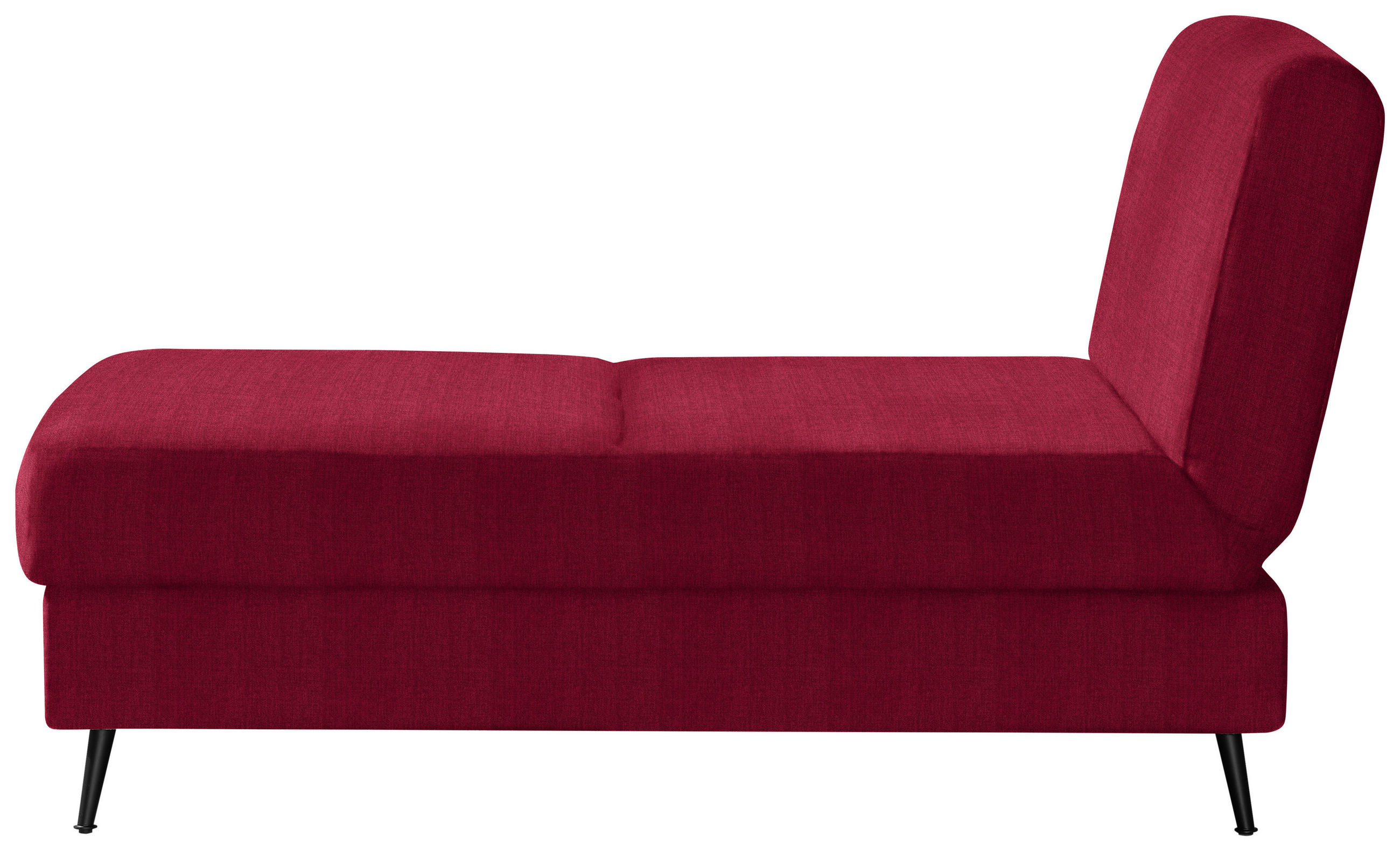 SCHLAFSOFA in Flachgewebe Rot  - Rot/Schwarz, MODERN, Textil/Metall (205/90/92cm) - Novel