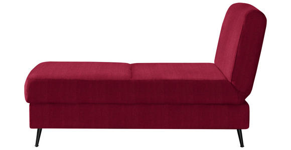 SCHLAFSOFA in Flachgewebe Rot - Rot/Schwarz, MODERN, Textil/Metall (205/90/92cm) - Novel