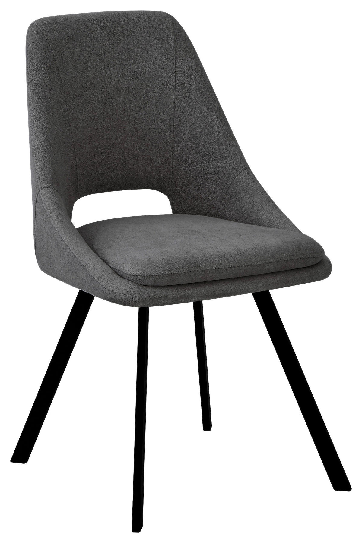 STOL, kovina, tekstil antracit  - črna/antracit, Design, kovina/tekstil (48/85/56cm) - Carryhome