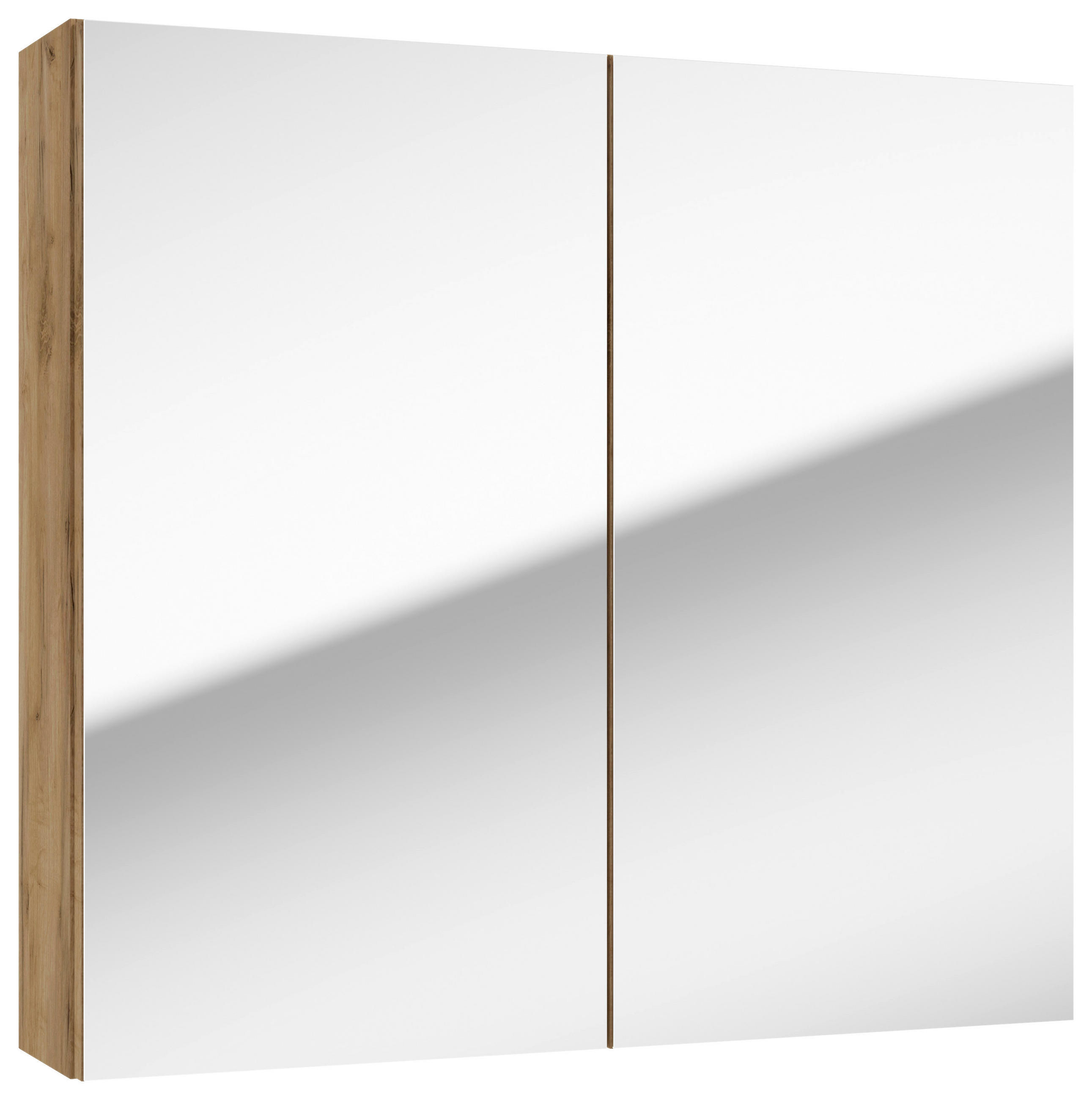 SPIEGELSCHRANK 65/60/15 cm  - Eichefarben/Transparent, KONVENTIONELL, Glas/Holzwerkstoff (65/60/15cm) - MID.YOU