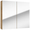 SPIEGELSCHRANK 65/60/15 cm  - Eichefarben/Transparent, KONVENTIONELL, Glas/Holzwerkstoff (65/60/15cm) - MID.YOU