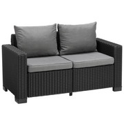 LOUNGESOFA 141/72/68 cm - Hellgrau/Graphitfarben, Design, Kunststoff/Textil (141/72/68cm) - Ambia Garden