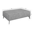HOCKER in Textil Dunkelgrau  - Dunkelgrau/Schwarz, MODERN, Textil/Metall (130/44/85cm) - Carryhome