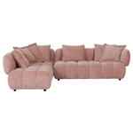 ECKSOFA in Flachgewebe Altrosa  250/289 cm  - Schwarz/Altrosa, KONVENTIONELL, Kunststoff/Textil (250/289cm) - Carryhome