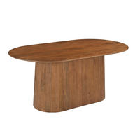 ESSTISCH 180/100/76 cm Echtholz  Holz oval Naturfarben  - Naturfarben, MODERN, Holz (180/100/76cm) - MID.YOU