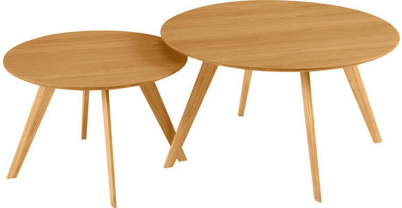 COUCHTISCHSET in Holz, Holzwerkstoff 80/60/80/60/45/40 cm  - Eichefarben, Design, Holz/Holzwerkstoff (80/60/80/60/45/40cm) - Carryhome