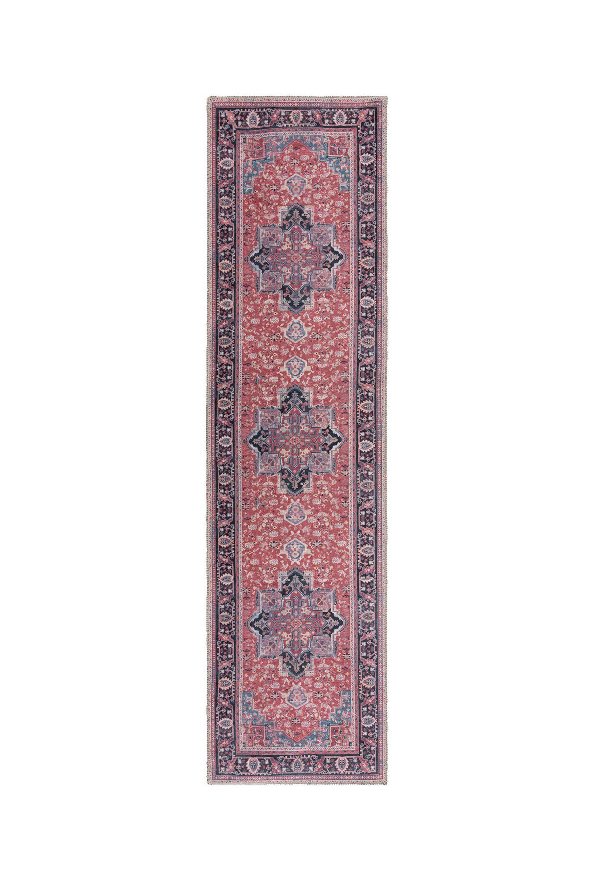 FLACHWEBETEPPICH 60/230 cm Hebden Washable Rot  - Rot, Basics, Textil (60/230cm)