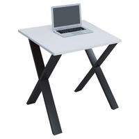 SKRIVBORD 80/80/76 cm  i svart, vit  - vit/svart, Modern, metall/trämaterial (80/80/76cm) - MID.YOU