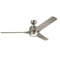 Ventilator mit Beleuchtung Zeus 152/46 cm  - Silberfarben/Nickelfarben, Design, Holz/Metall (152/46cm) - Elstead Lighting