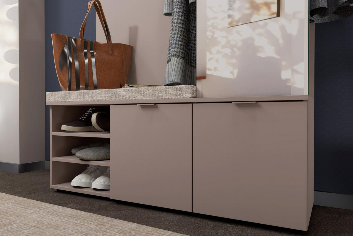 GARDEROBE  in 120/201/38 cm  - Beige, Design, Holzwerkstoff (120/201/38cm) - Livetastic