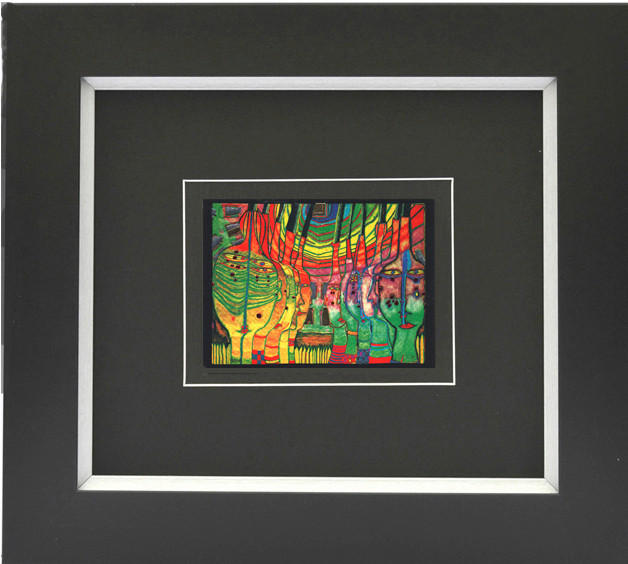 KUNSTDRUCK Hundertwasser Architektur, Abstraktes DAS ENDE DER GRIECHEN  - Multicolor/Alufarben, Basics, Holzwerkstoff (38,5/43cm)