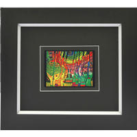 KUNSTDRUCK Hundertwasser Architektur, Abstraktes DAS ENDE DER GRIECHEN  - Multicolor/Alufarben, Basics, Holzwerkstoff (38,5/43cm)