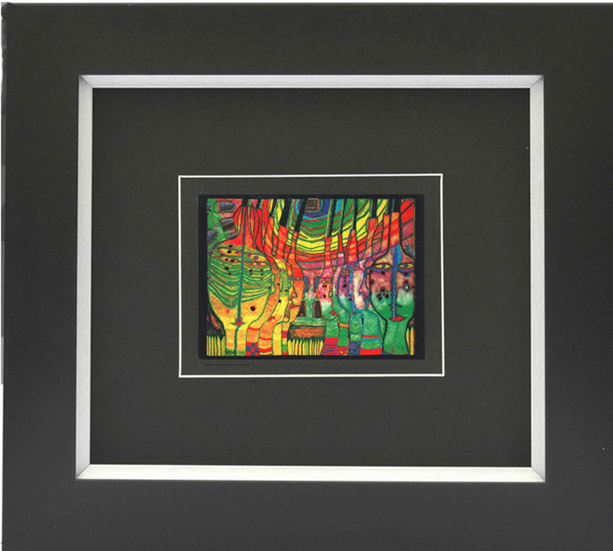 KUNSTDRUCK Hundertwasser Architektur, Abstraktes DAS ENDE DER GRIECHEN  - Multicolor/Alufarben, Basics, Holzwerkstoff (38,5/43cm)