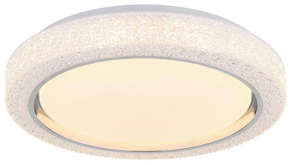 LED-DECKENLEUCHTE LIAMI 40/8 cm  - Weiß, Design, Kunststoff/Metall (40/8cm)