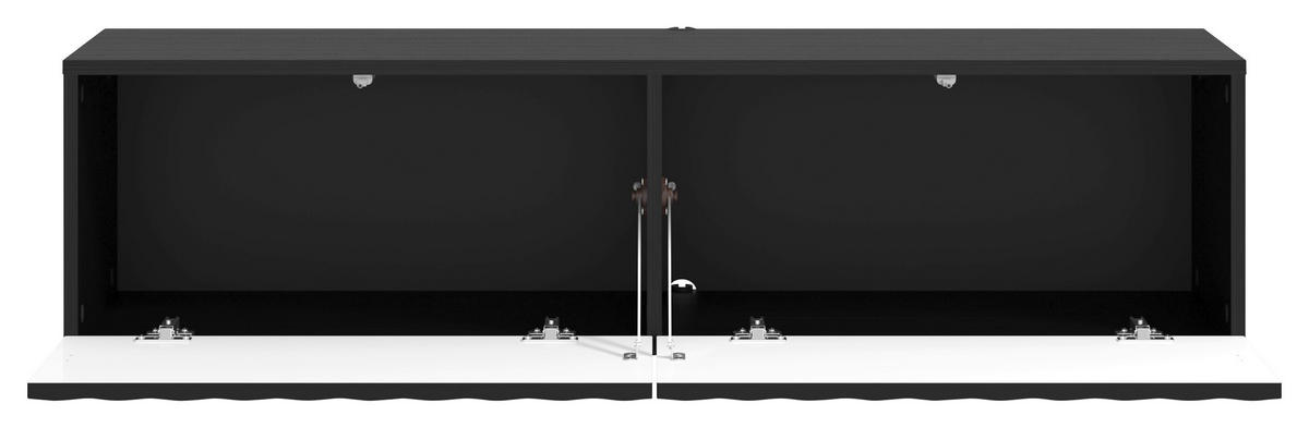 STOJAN NA TV, čierna, 128/32/42 cm - čierna, Basics, kompozitné drevo (128/32/42cm) - Xora