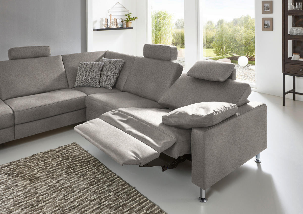 HÖRNSOFFA i mikrofiber aluminiumfärg  - aluminiumfärg, Design, metall/textil (242/275cm) - Dieter Knoll