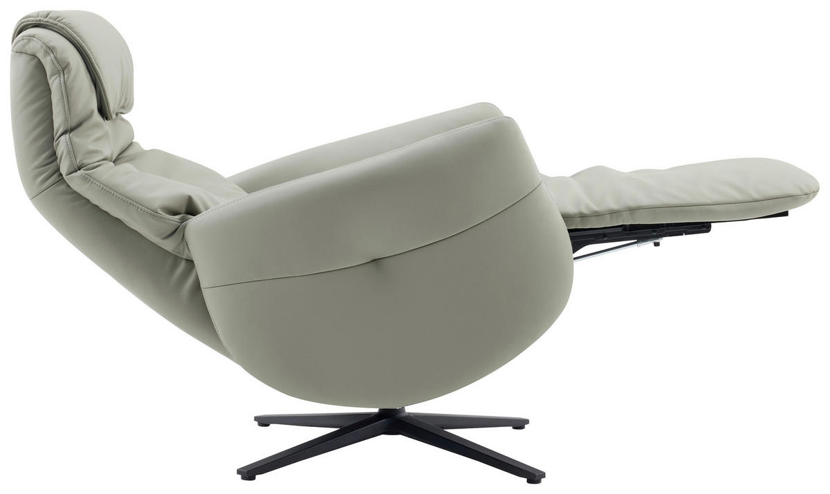 MASSAGESESSEL Echtleder Lederlook Grau    - Grau, Design, Leder/Textil (77/113/90cm) - Xora