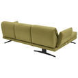 ECKSOFA Hellgrün Flachgewebe  - Schwarz/Hellgrün, Design, Textil/Metall (176-217/279-327cm) - Dieter Knoll