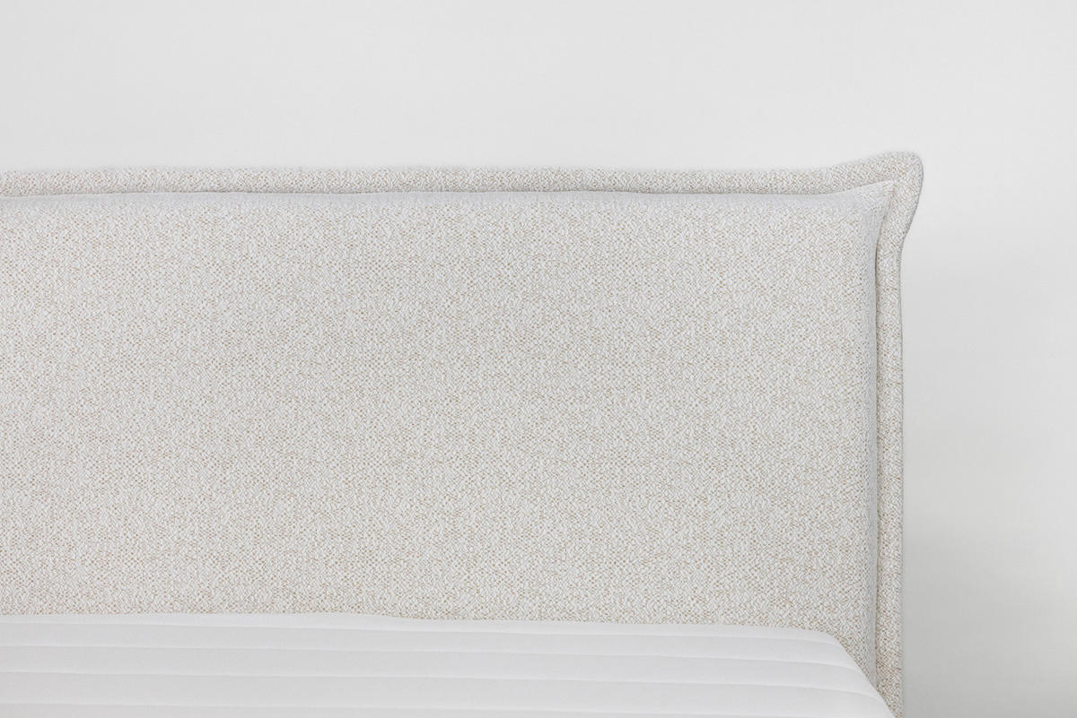 BOXSPRINGBETT 160/200 cm,  in Beige, Matratze, gepolstertes Kopfteil, Topper, H3 + H3 = fest  - Beige/Schwarz, Trend, Textil (160/200cm) - Chameo