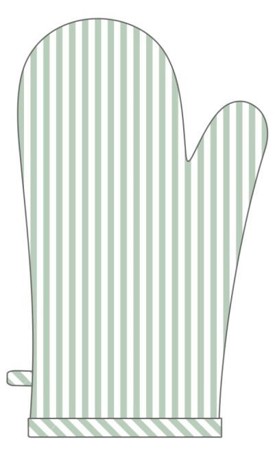 KUHINJSKA RUKAVICA zelena , tekstil  SANSIBAR  - zelena, tekstil (18/32cm) - Esposa