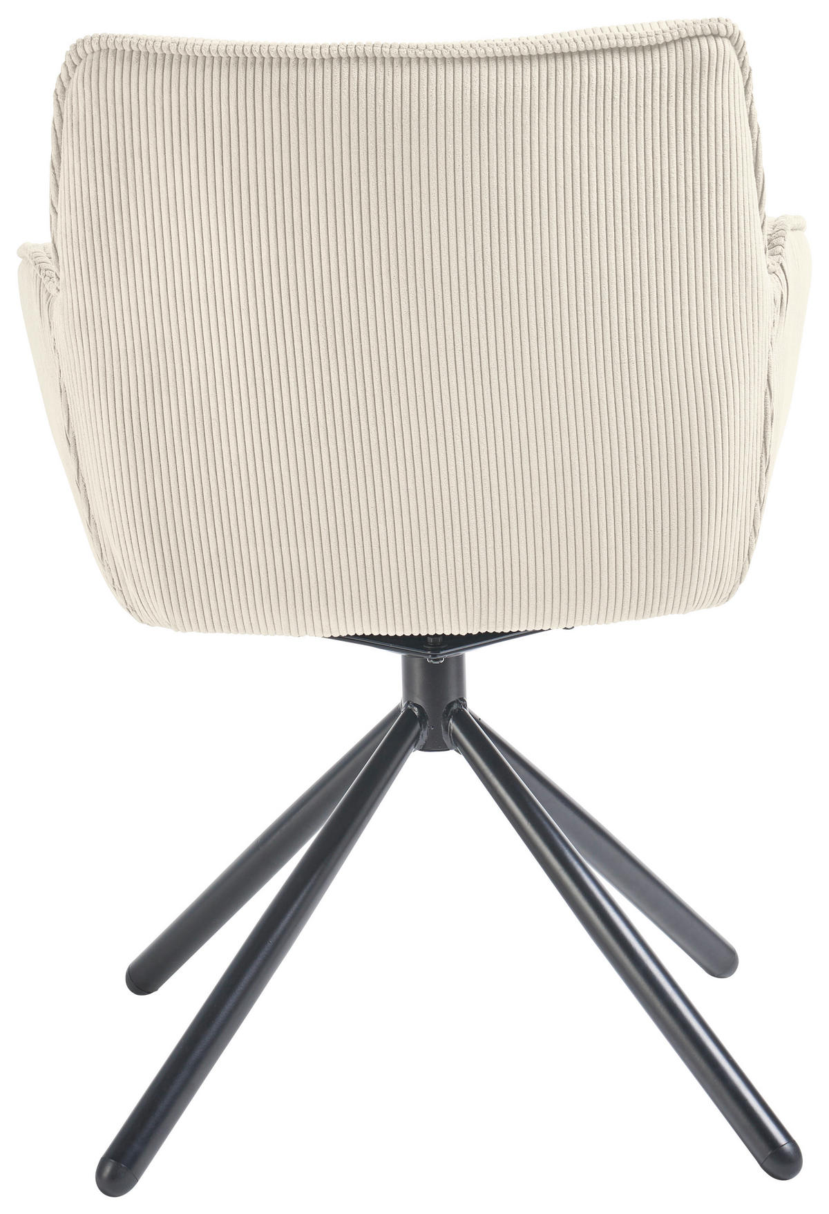 ARMLEHNSTUHL  in Cord  - Creme/Schwarz, Design, Textil/Metall (60/84/65cm) - SetOne by Musterring