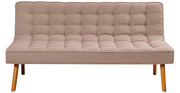 SITZBANK 183/90/79 cm Webstoff Beige Eiche vollmassiv  - Eichefarben/Beige, Design, Holz/Textil (183/90/79cm) - Linea Natura