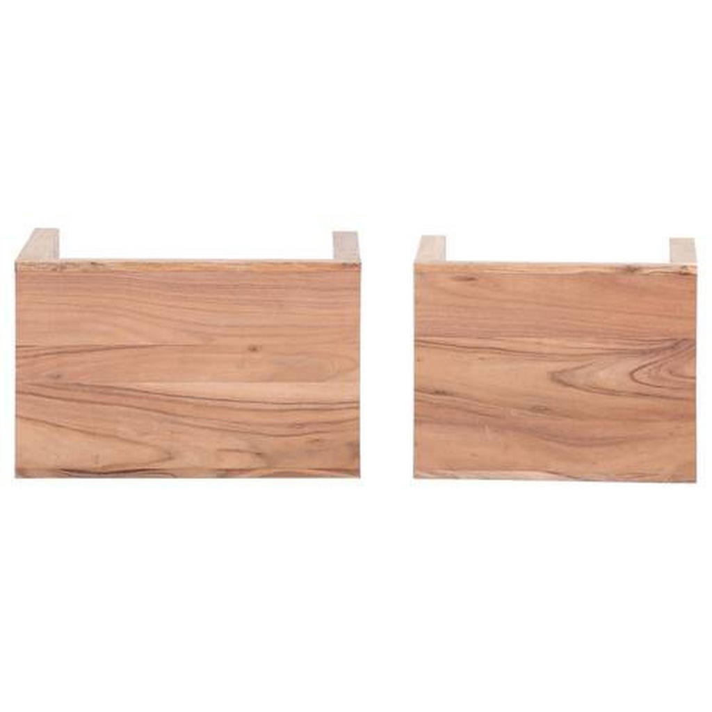 Thumbnail - Landscape Beistelltischset, Akazie, Holz, 2-teilig, Akazie, massiv, rechteckig, Wange, eckig, 35x40-45x45-55 cm, Wohnzim...